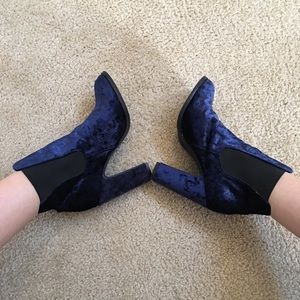 Urban Outfitters Blue Velvet Heels